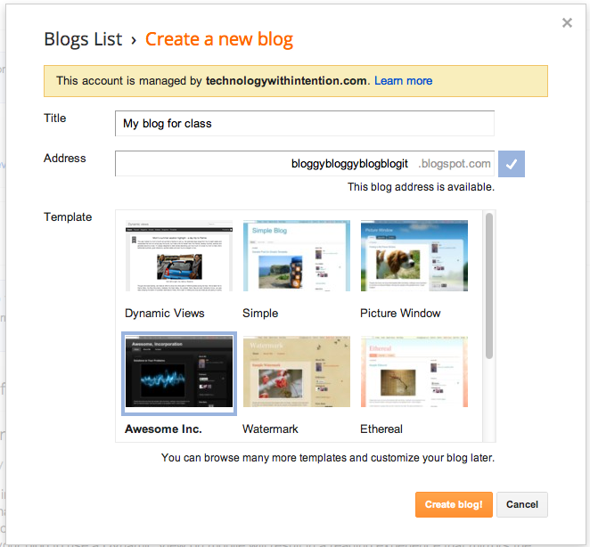 classroom blog instructions edtech